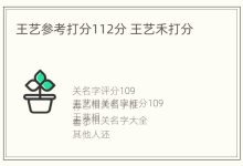 王艺参考打分112分 王艺禾打分 - 识趣